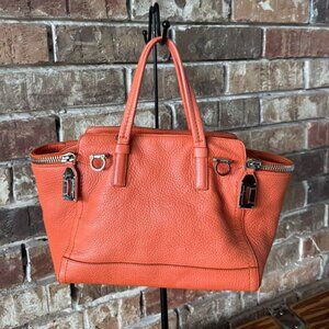 Salvatore Ferragamo Orange Leather